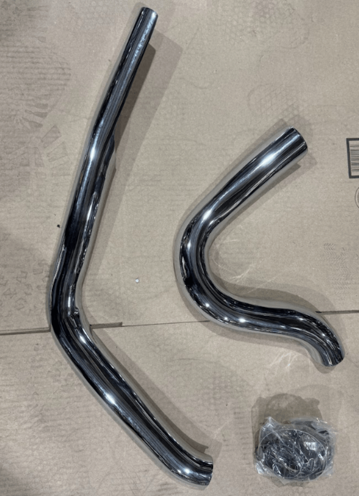 Thunderheader Thunderheader Chrome Heat Shield Set 3 Exhaust System Pipes Harley Softail 86-17