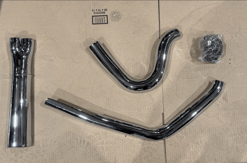 Thunderheader Thunderheader Chrome Heat Shield Set 3 Exhaust System Pipes Harley Softail 86-17