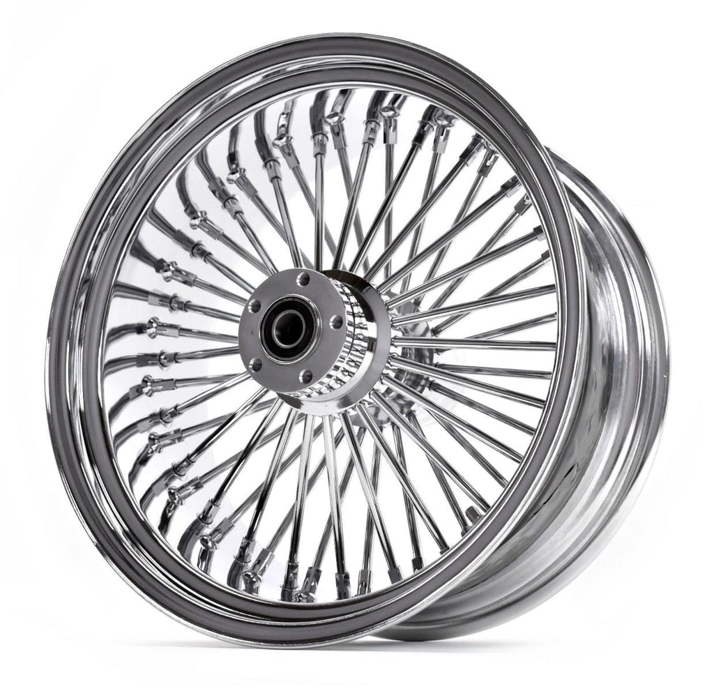 Ultima 17 x 6 Chrome 48 Fat King Spoke Wide Rear Wheel Rim Harley Custom Chopper Rigid