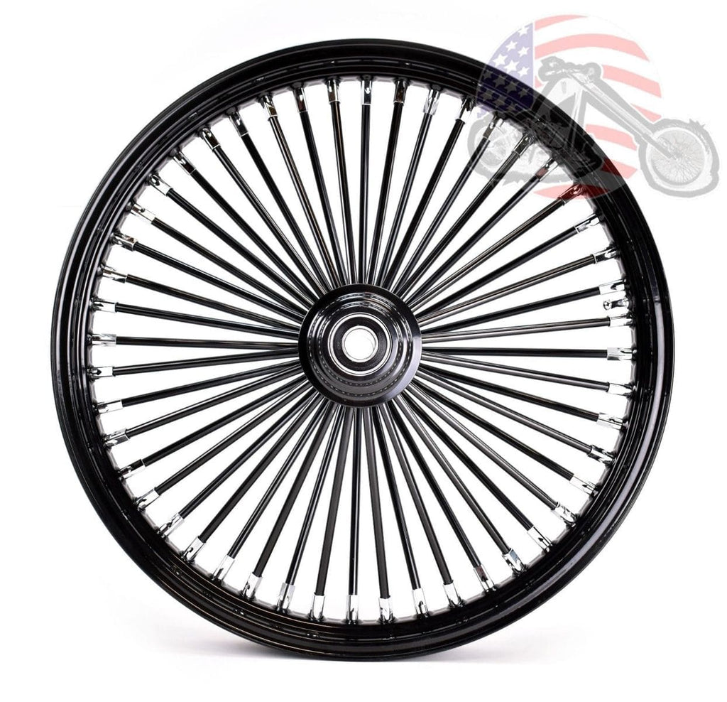 Ultima 21 3.5 48 Fat Spoke Front Wheel Black Out 08-20 Harley Softail Touring 25mm SD