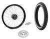 Ultima 21 3.5 Black 60 Spoke Front Rim Wheel Package WW Tire Single Disc Harley Softail