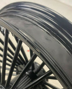 Ultima Black Out 16 3.5 48 Fat King Spoke Single Front Wheel Rim Harley Touring OB