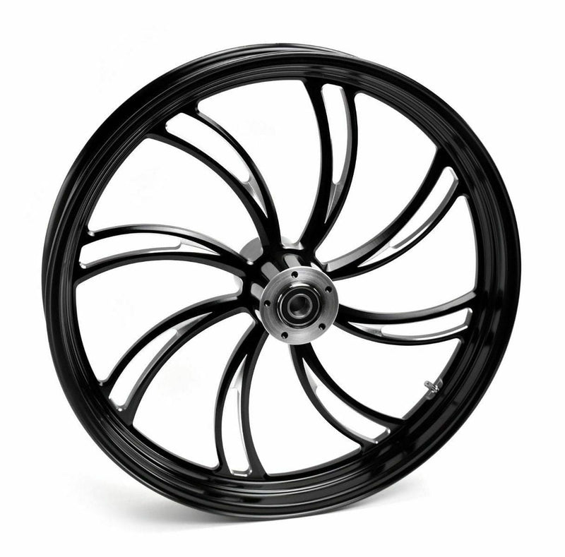 Ultima Black Vortex 26" x 3.5" Billet Front Wheel Rim Harley Touring Dual Disc ABS 08+