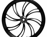 Ultima Black Vortex 26" x 3.5" Billet Front Wheel Rim Harley Touring Dual Disc ABS 08+