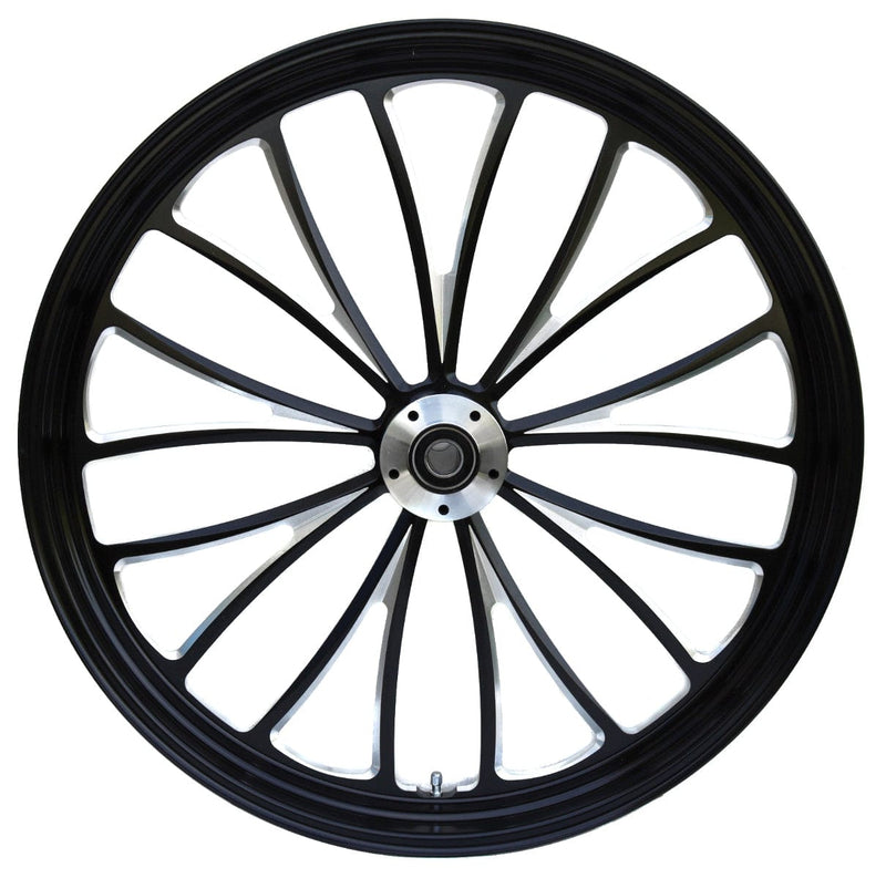 Ultima Ultima Manhattan Black 23 x 3.5 Front Wheel Rim BW Tire Package DD Harley 84-07