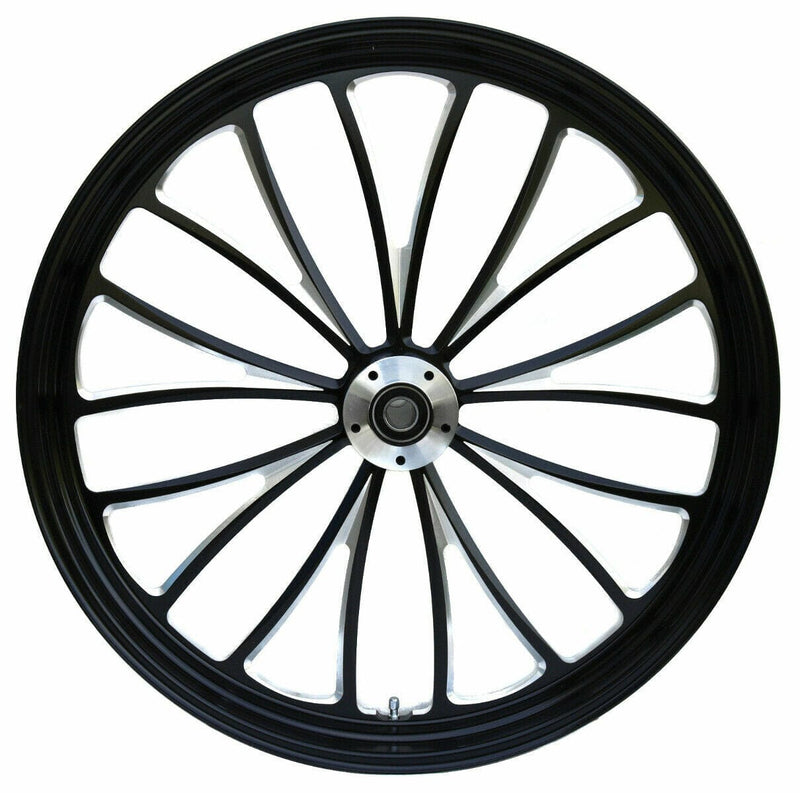 Ultima Ultima Manhattan Black 23" x 3.5" Front Wheel Rim WWW Tire Package Harley 84-07