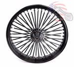 Ultima Wheels & Rims 48 King Fat Spoke 21 X 3.5 Front Wheel Black-Out Rim Harley Softail Single Disc