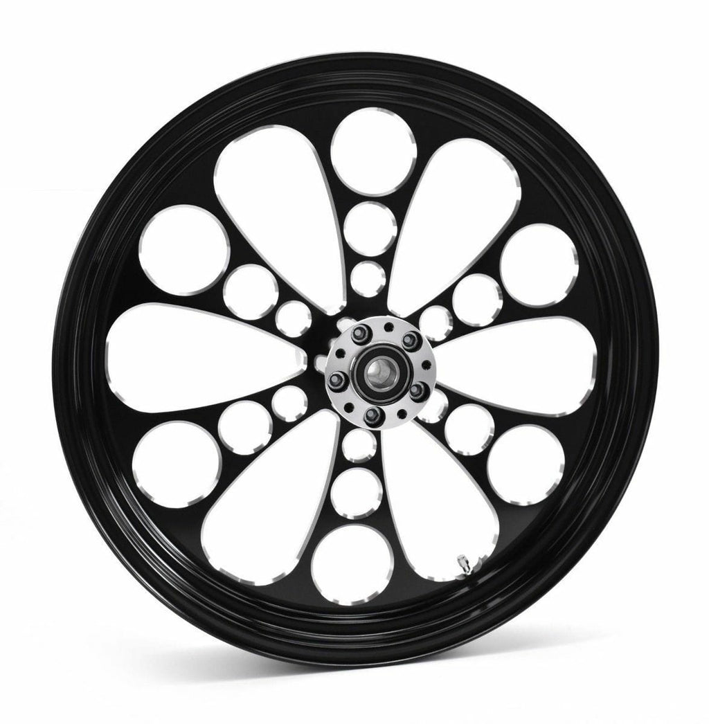 Ultima Wheels & Rims Black Kool Kat 23" 3.5" Billet Front Wheel Rim Harley Touring Dual Disc 2008+