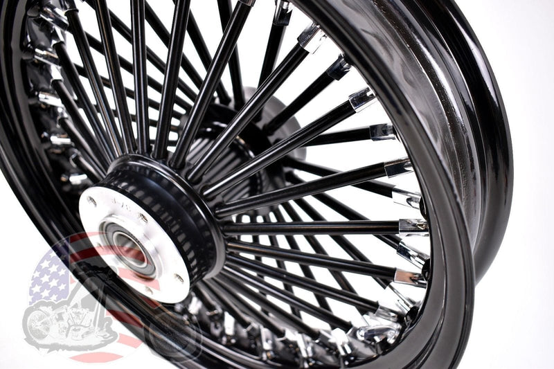 Ultima Wheels & Rims Black Out 16" X 3.5" 48 Fat King Spoke Rear Wheel Rim Harley Touring Softail