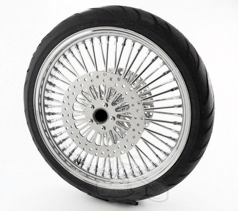 Ultima Wheels & Rims Fat Daddy 48 King Spoke 21 X 3.5 Front Wheel Package 120/70-21 Black Wall Tire