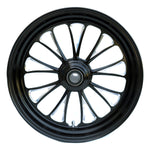 Ultima Wheels & Rims Manhattan Black Billet Aluminum 16 3.5 Front Wheel Single Harley Touring Softail