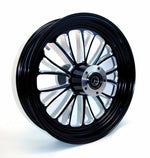 Ultima Wheels & Rims Manhattan Black Billet Aluminum 16 3.5 Front Wheel Single Harley Touring Softail