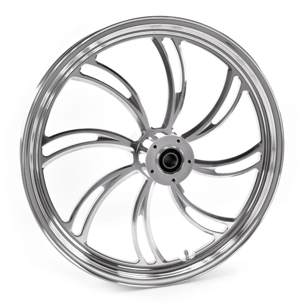 Ultima Wheels & Rims Polished Vortex 21 2.15 Billet Front Wheel Rim Harley Touring Custom Dual Disc