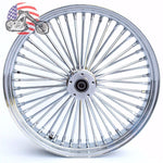 Ultima Wheels & Rims Ultima Chrome 21 3.5 48 Fat King Spoke Front Wheel Rim Harley Touring Dual Disc