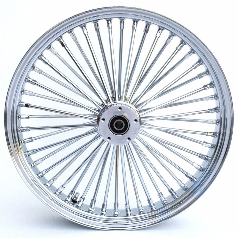 Ultima Wheels & Rims Ultima Chrome 21 3.5 48 Fat King Spoke Front Wheel Rim Harley Touring Dual Disc