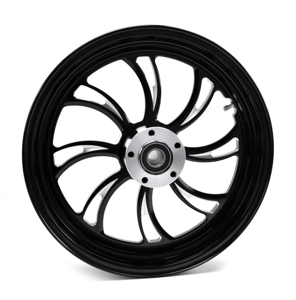 Ultima Wheels & Rims Ultima Vortex Black Billet Aluminum 16 3.5 Rear Wheel Rim Harley Touring Softail