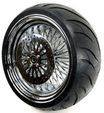 Ultima Wheels & Tire Packages 18 10.5 Chrome Fat King Spoke Rear Wheel Rim Harley 240 BW Tire Rotor Package