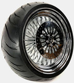 Ultima Wheels & Tire Packages 18 10.5 Chrome Fat King Spoke Rear Wheel Rim Harley 240 BW Tire Rotor Package