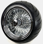 Ultima Wheels & Tire Packages 18 10.5 Chrome Fat King Spoke Rear Wheel Rim Harley 240 BW Tire Rotor Package