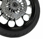 Ultima Wheels & Tire Packages Black Kool Kat 23 3.5 Billet Front Wheel Rim BW Tire Package Harley Touring 08+