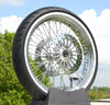 Ultima Wheels & Tire Packages Chrome 21 x 3.5 60 Spoke Front Wheel Rim WWW Tire Package 84-07 Harley Touring