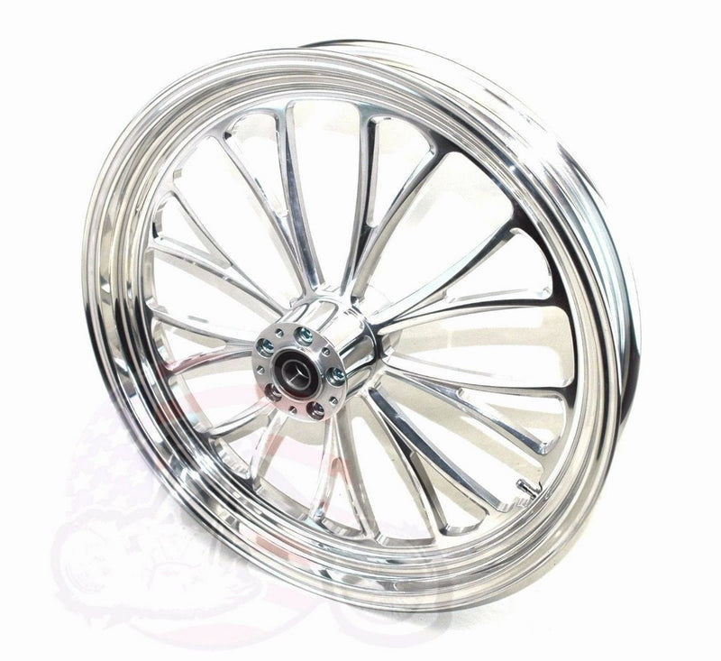 Ultima Wheels & Tire Packages Polished Manhattan 21" 3.5" Front Wheel Tire Package DD WW Harley Touring 2008+