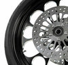 Ultima Wheels & Tire Packages Ultima Kool Kat Black 23 x 3.5 Front Wheel Rim BW Tire Package DD Harley 84-07