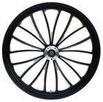 Ultima Wheels & Tire Packages Ultima Manhattan Black 23 x 3.5 Front Wheel Rim BW Tire DD Package Harley 2008+