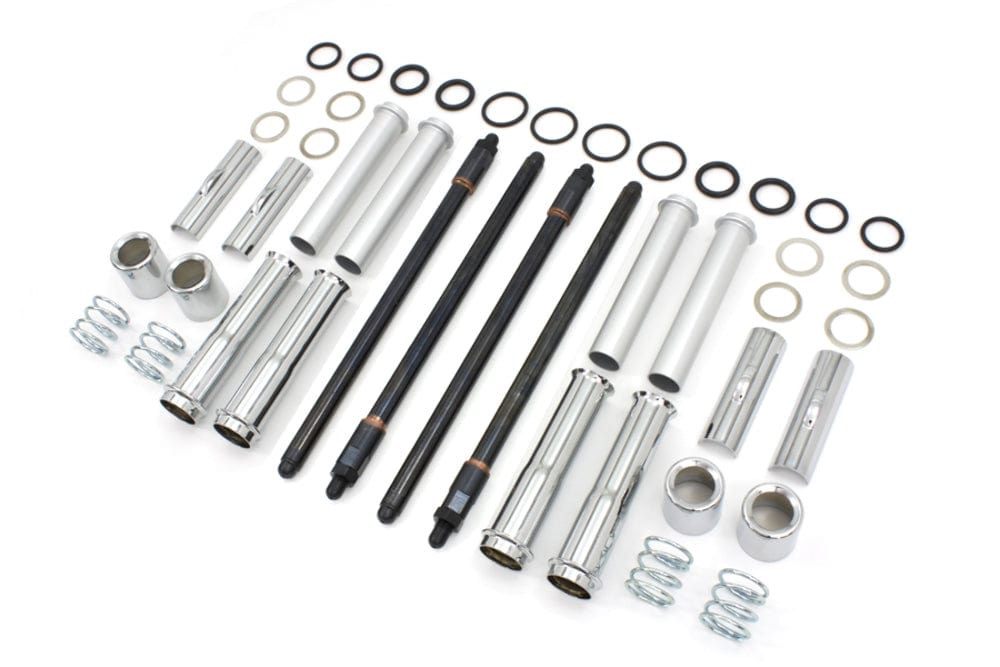 Adjustable Pushrod Chrome Cover Kit 1799799A TC88 Harley Softail Dyn