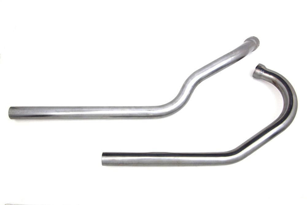 V-Twin Manufacturing Headers, Manifolds & Studs Raw Steel Drag Pipe Pipes Exhaust Header System Kit Harley 1952-1956 K / KH