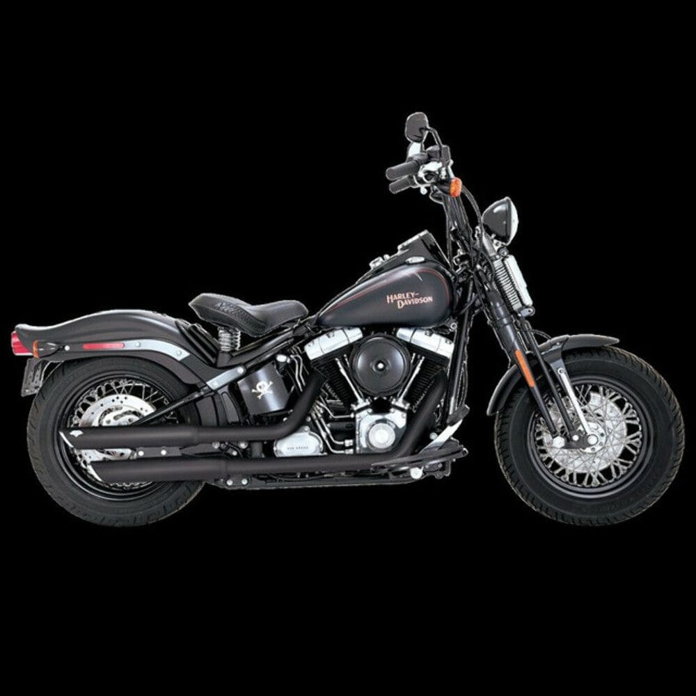 Vance & Hines Vance & Hines Black 3" Twin Slash Slip-On Mufflers Harley 2010-2017