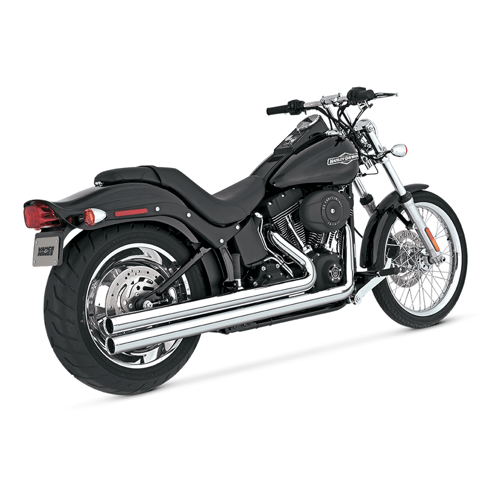 Vance & Hines Vance & Hines Chrome Big Shots Long 2 Into 2 Exhaust System Harley Softail 86-17