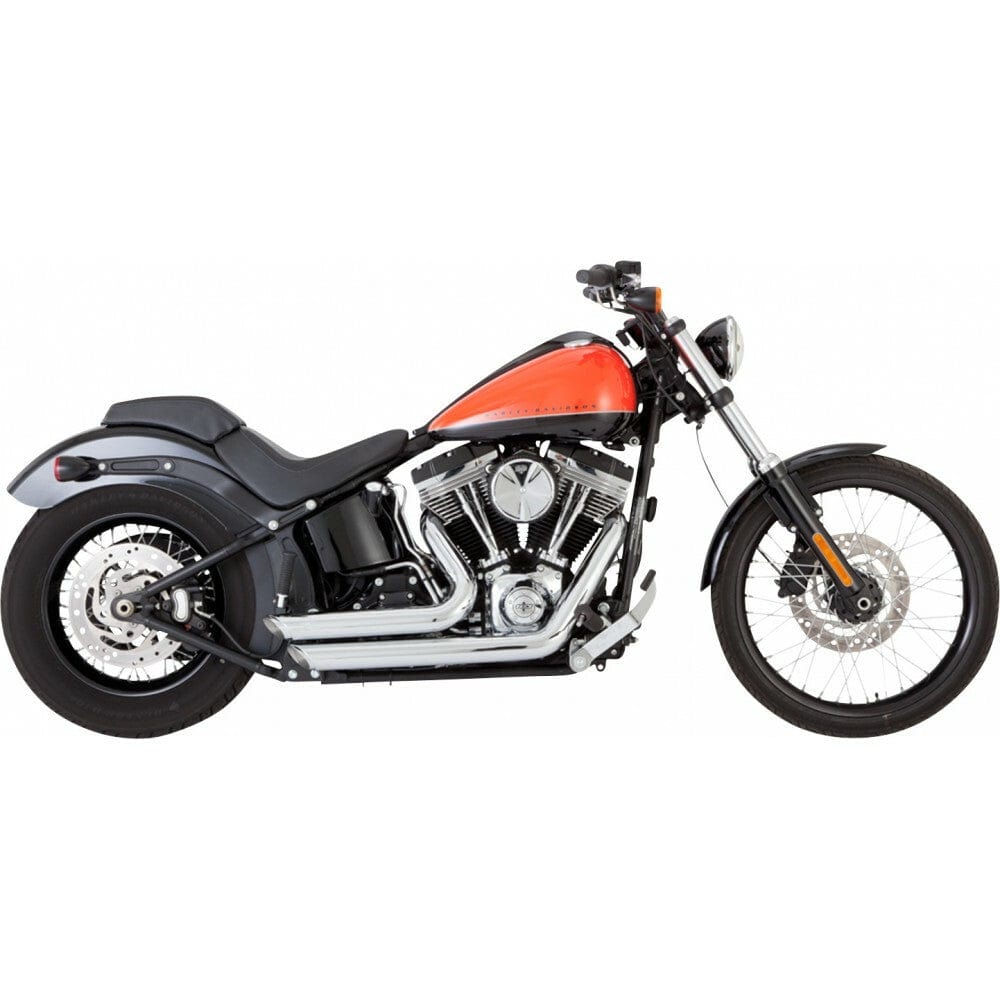 Vance & Hines Chrome Staggered Shortshots Exhaust Pipe Harley Softail ...