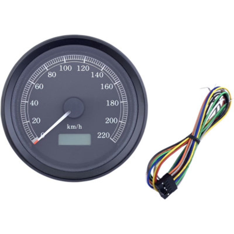 3 3/8 Black Electronic Programmable Speedometer Odometer 220 kmh OEM 67041-98B