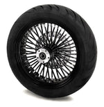 American Classic Motors 16 3.5 46 Fat King Spoke Rear Black Rim Hub Blackwall Wheel Tire Package Harley