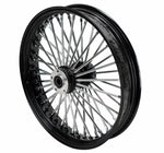 American Classic Motors 21 3.5 46 Black Fat Spoke Front Wheel Rim Single Disc Harley Softail Touring 07+
