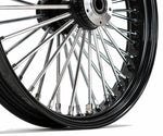 American Classic Motors 21 3.5 46 Black Fat Spoke Front Wheel Rim Single Disc Harley Softail Touring 07+