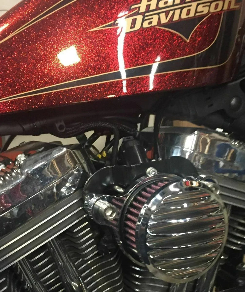 Chrome Billet Air Intake Filter Cleaner Kit Ribbed Harley Sportster EV –  American Classic Motors