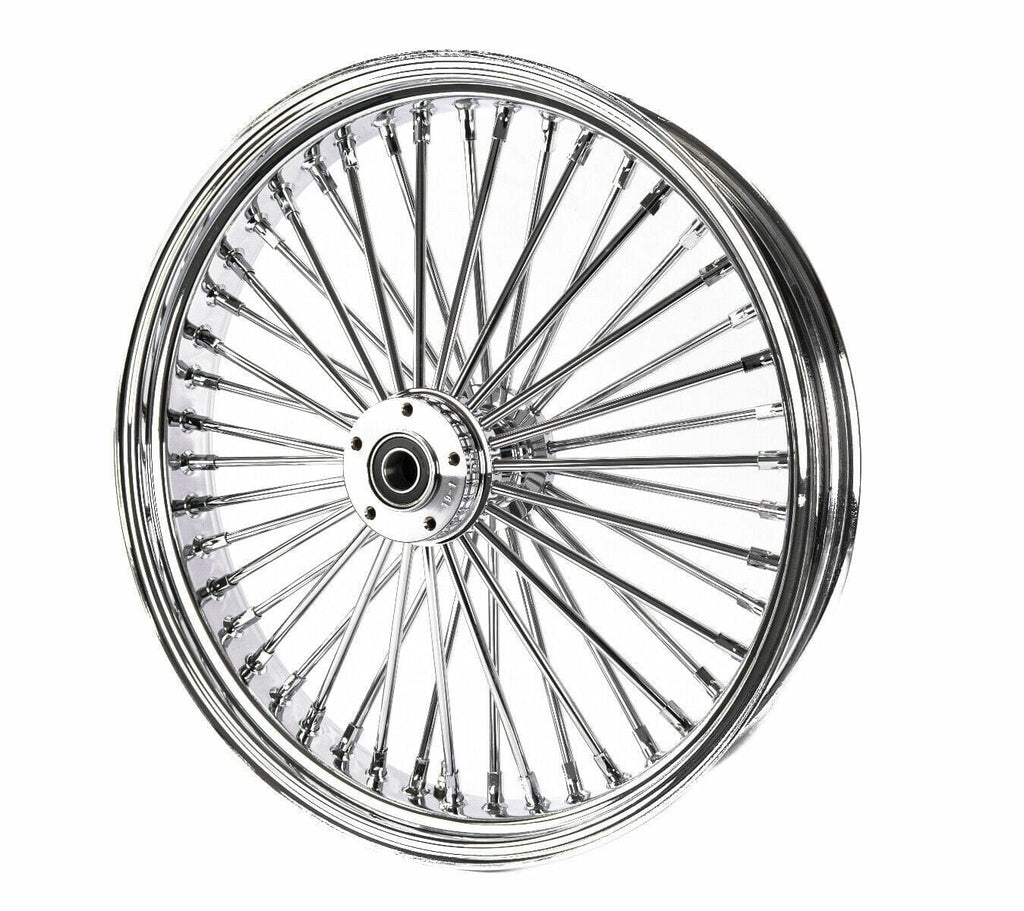 American Classic Motors Chrome 21 3.5 46 Fat King Spoke Front Wheel Rim Harley Touring 08+ Dual Disc