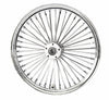 American Classic Motors Chrome 21 3.5 46 Fat King Spoke Front Wheel Rim Harley Touring 08+ Dual Disc