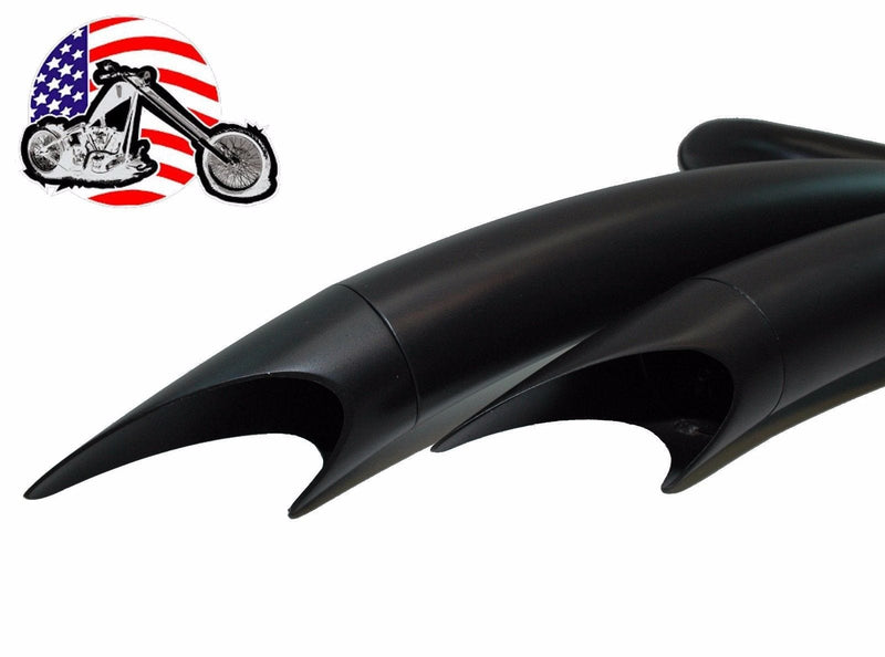 American Classic Motors Exhaust Systems 2 1/4" Black Big Radius Radius Curves Full Exhaust Drag Pipe System Harley Dyna