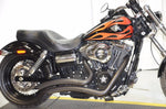 American Classic Motors Exhaust Systems 2 1/4" Black Big Radius Radius Curves Full Exhaust Drag Pipe System Harley Dyna