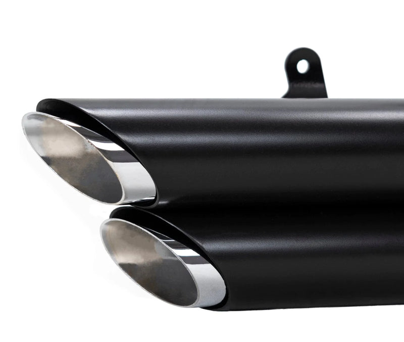 American Classic Motors Exhaust Systems Black Staggered Shortshots Short Shots Exhaust Drag Pipes Harley Dyna FXD 06-17