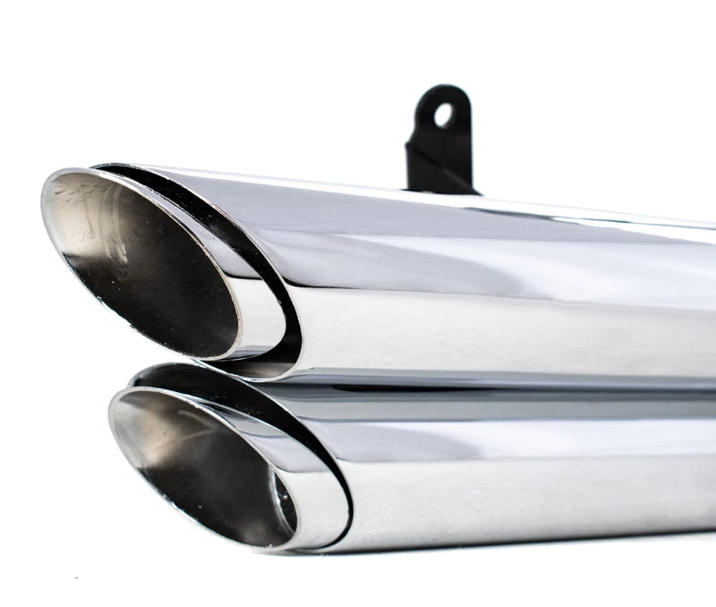American Classic Motors Exhaust Systems Chrome Staggered Shortshots Short Shots Exhaust Drag Pipes Harley Dyna FXD 06-17
