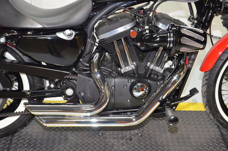 American Classic Motors Exhaust Systems Chrome Staggered Shortshots Short Shots Exhaust Drag Pipes Harley Sportster 14+