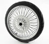American Classic Motors Other Tire & Wheel Parts Ultima 48 King Spoke Fat 23 3.5 Front Wheel Rim BW Tire Package Chrome Dual Disc