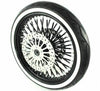 American Classic Motors Wheel Package 21 3.5 46 Fat King Spoke Black Out Front Wheel Whitewall Tire Harley Touring 08+