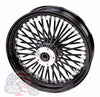 American Classic Motors Wheels & Rims 16 x 3.5 Black Out 46 Fat King Spoke Rear Wheel Rim Harley Touring Softail Dyna