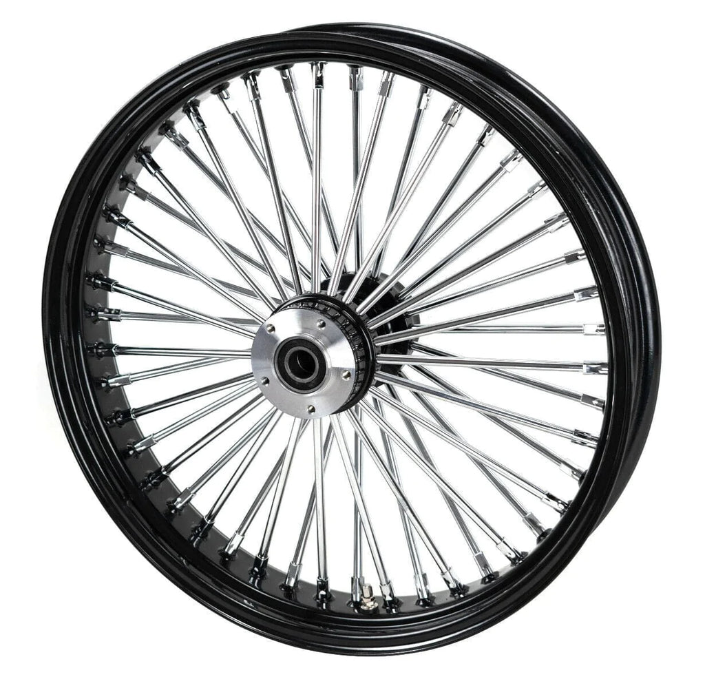American Classic Motors Wheels & Rims 21  3.5 46 Fat King Spoke Front Wheel Black Rim Dual Disc 08+ Harley Touring ABS