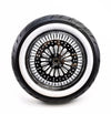 American Classic Motors Wheels & Tire Packages 16 3.5 46 Fat King Spoke Rear Chrome Rim Hub Whitewall Wheel Tire Package Harley
